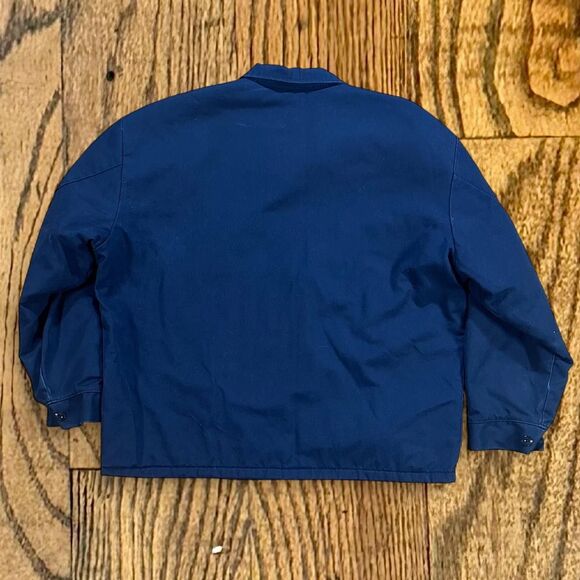 Vintage 80’s Red Kap Work Wear Navy Blue Mechanics Jacket - Picture 3 of 4